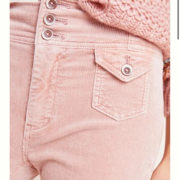 Pilcro and The Letterpress High Rise Trouser Bootcut Pants, Pink/Rose, 29 - Picture 2 of 12